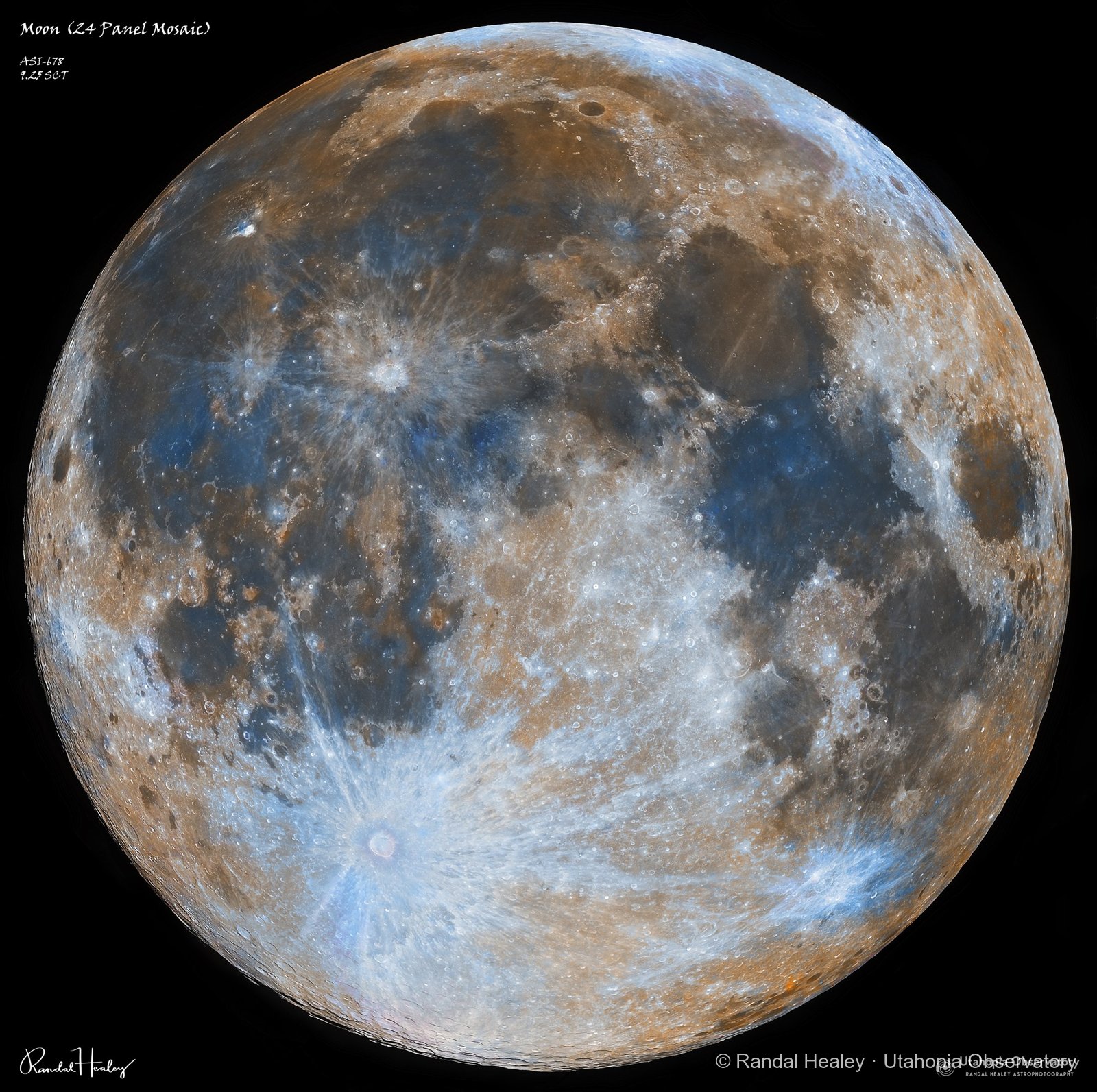 The Moon, original astrophotography by Randal Healey